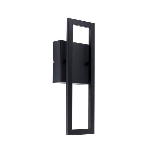 Globe Electric 51432 McKay LED Integrated Outdoor Indoor Wall Sconce, Black, 17 Watts, 520 Lumens