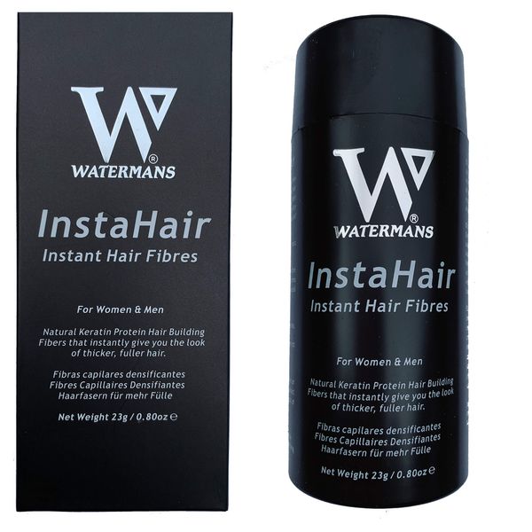 InstaHair Best Hair Building Fibres Dark Brown 23g - Hair Fibers for Men and Women, Hair loss concealer