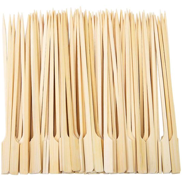 Paddle Skewers Barbecue Bamboo Skewers 9cm Cocktail Sticks for Barbeque, Kebabs, Burgers, Cocktails, Buffets Party (9cm) for Ken"s Holm