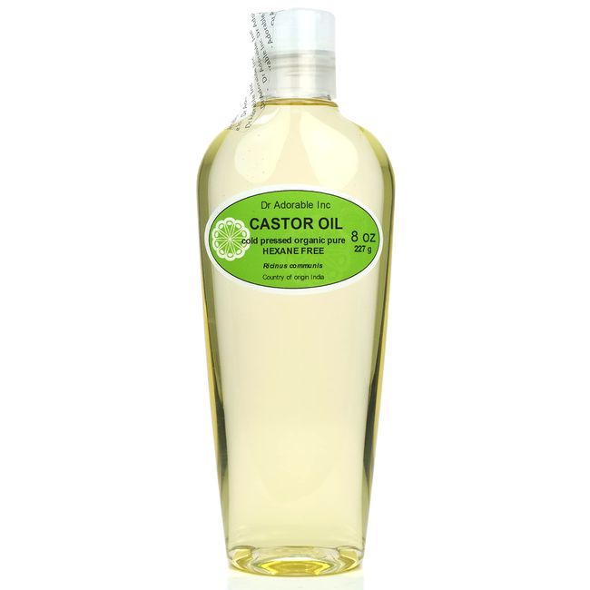 Dr Adorable - 8 oz - Premium Castor Oil - 100% Pure Natural Organic Cold Pressed Virgin