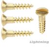 #6 x 1" Solid Brass Wood Screws Oval Head Slotted Drive Quantity 100