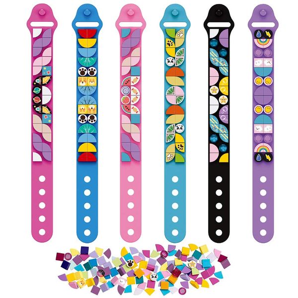 SIENON Bracelets 6PCS, Kids Building Blocks Dots Bracelets, DIY Creative Craft Bracelet Making Kit for Kids, Friendship Bracelets, Dots Construction Toys Kit for Birthday Holiday Gift for Girls Boys