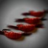 Kenders Tungsten Red Shrimp GLOW Jigs (5 Pack)