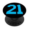 Number #21 Sport Blue Number PopSockets Adhesive PopGrip