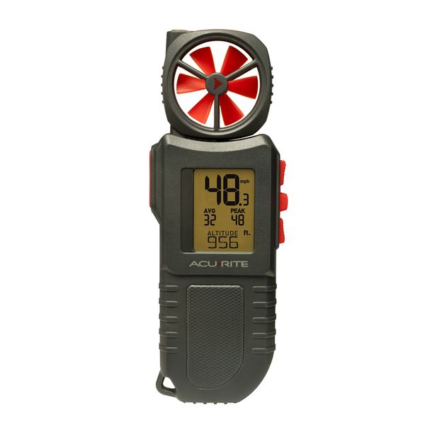 AcuRite 00256M Portable Anemometer with Flashlight