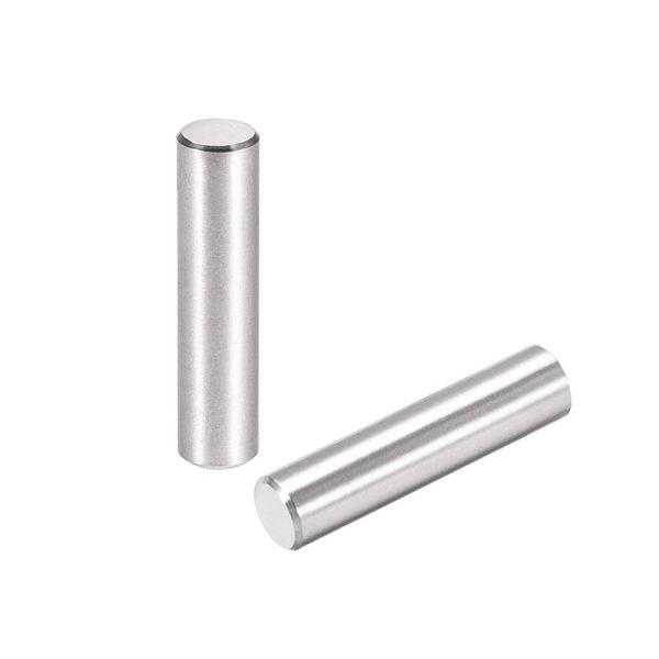 sourcing map 25Pcs 6mm X 25mm Dowel Pin 304 Stainless Steel Cylindrical Shelf Support Pin Fasten Elements Silver Tone