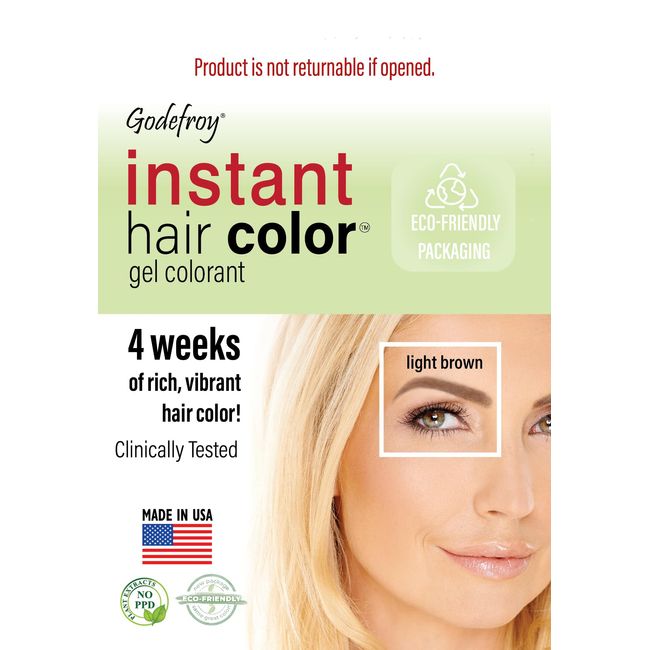 Godefroy Instant Hair Color 3 applications per kit - Light Brown Starter Pack