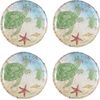 ware 16 Piece Sea Turtle Melamine Dinnerware Sets, Outdoor Dishes Set, Plates an