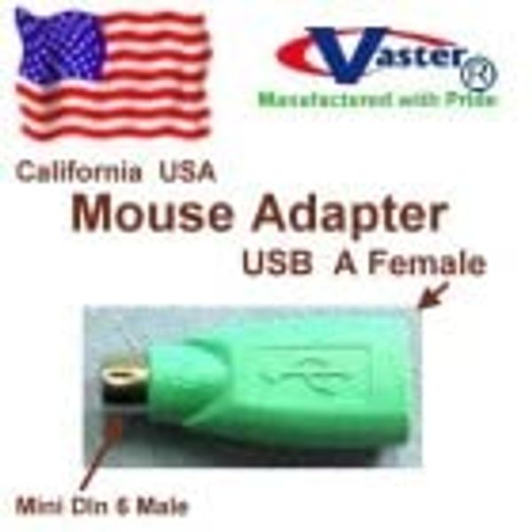 Vaster SuperEcable - USB Mouse to PS2 Adapter, SKU : 10158, USB Mouse to PS/2 Adapter, 3 Pack