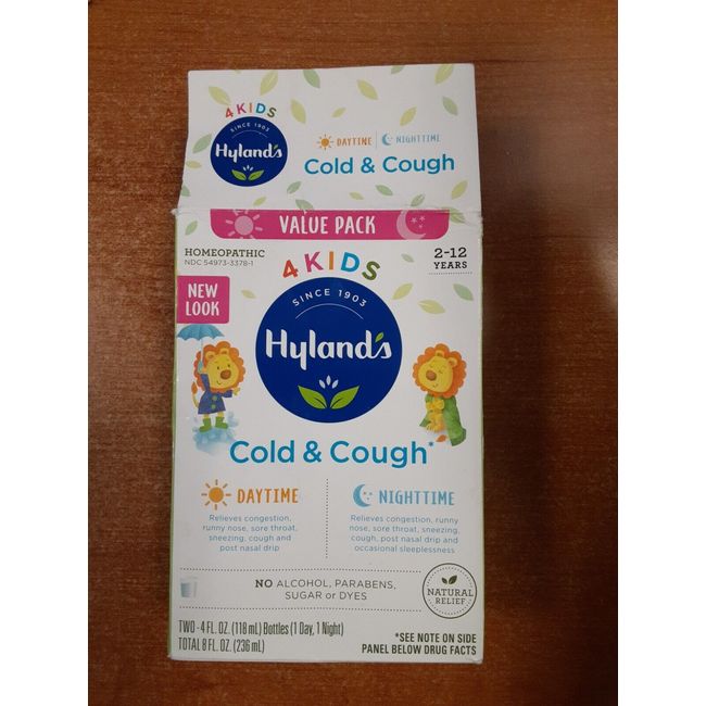 Hyland's Kids Cold & Cough Daytime/Nighttime , DAMAGED BOX  - E2B