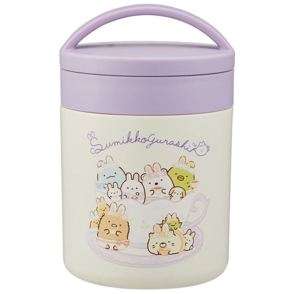 Skater LJFC3AG-A Antibacterial Insulated Soup Jar, Soup Pot, 10.1 fl oz (300 ml), Sumikko Gurashi, Rabbit Rice Bowl