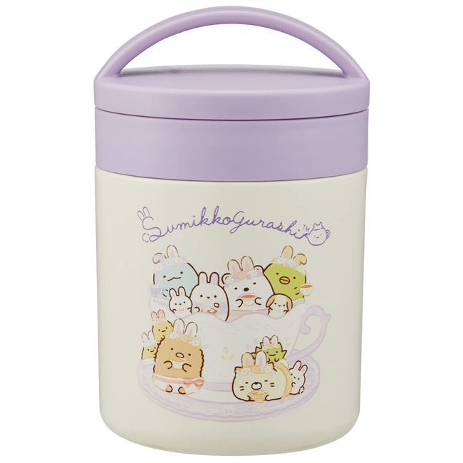 Skater LJFC3AG-A Antibacterial Insulated Soup Jar, Soup Pot, 10.1 fl oz (300 ml), Sumikko Gurashi, Rabbit Rice Bowl