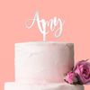 Fancy Pants Store Personalised Name Only Cake Topper: Mirror Acrylic