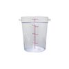 Thunder Group 8 quart round food storage container, polycarbonate, clear, comes in each