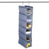 6 Tier Hanging Storage Box Hanging Rack Closet Hanger Rack Clothes Clothes