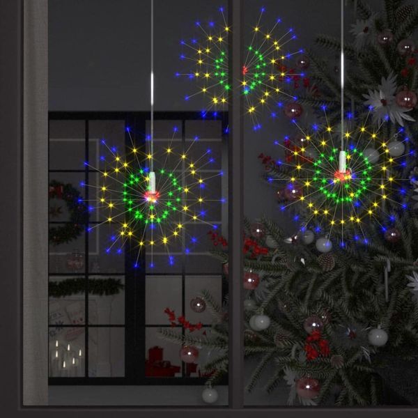 FAMIROSA Outdoor Christmas Firework Lights 10 pcs Multicolor 7.9" 1400 LEDs