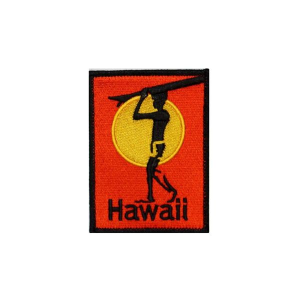 Hawaii Surfboard Patch Beach Bum Rider Surf Embroidered Iron On Applique