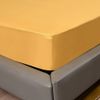 Fitted Sheet 40cm Deep Bed Sheet Single Size 90X190CM Ochre Hotel Quality Microfibre (Ochre, Single)
