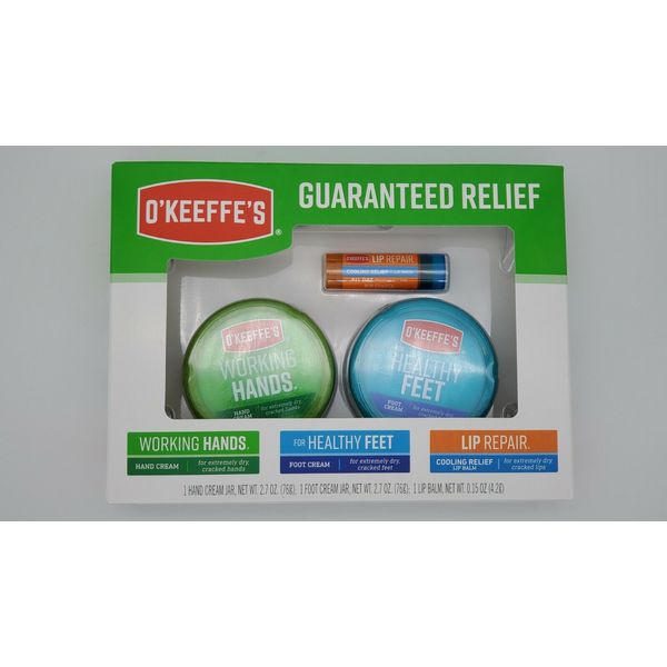⚡️New O'Keeffe's Guaranteed Relief Hands, Feet, And Lip Repair Gift Set⚡️