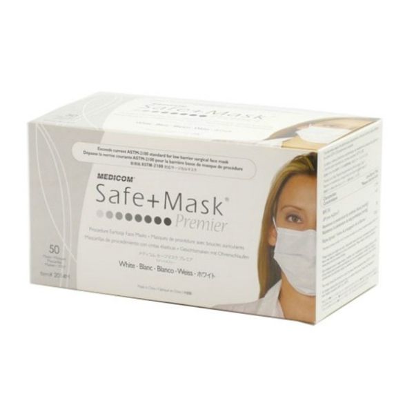 Limited quantity Medicom Safe Mask Premier White 50 pieces Liquid protective surgical mask (4897008632878) *Ends while stocks last