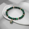 Hemasa Stone Beads Stretchbale with Heart Shape Pendent Bracelet Chalcedony 3