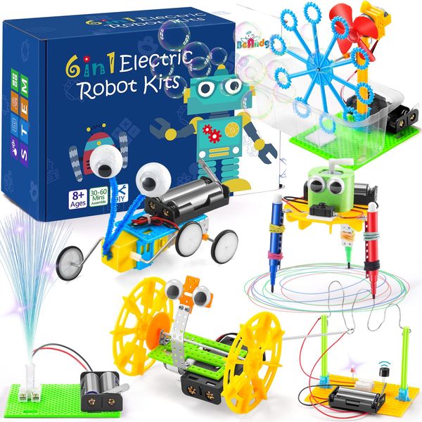 STEM Robotics Kit, Science Experiments for Kids Age 8-12 6-8, Toy for 8 Year Old Boy Gifts, STEM Toys for Boys Craft Projects 8-10, Engineering Build Robot Building Kits for Girls 5 6 7 9 10 11 12 +