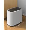 CMLLING 12 Liter Rectangular Plastic Trash Can Wastebasket, Slim Wastebasket for Bathroom. (Black)