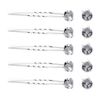Solitaire Crystal Clear Hair Pins - 10 Pieces