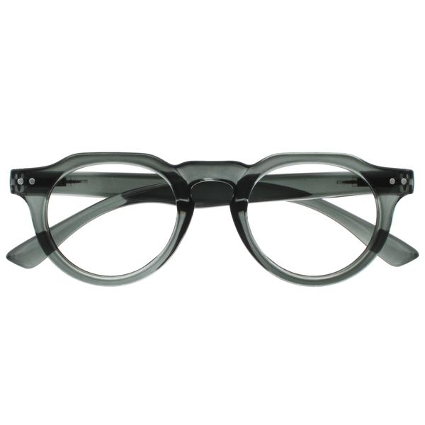 OPULIZE RIO Blue Light Blocking Reading Glasses - Flat Top Frame - Green - Mens Womens - Spring Hinges - B53-6 - +3.00