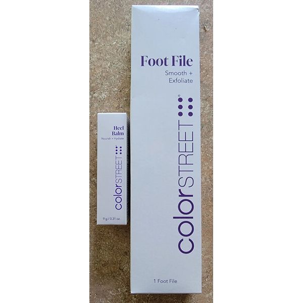 Color Street HEEL BALM & FOOT FILE Set Smooth & Exfoliate Nourish & Hydrate New