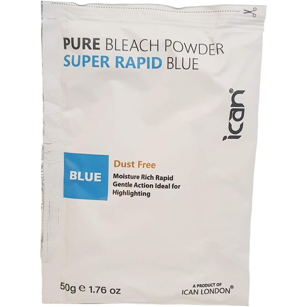 ican london dust free rapid blue hair bleach powder 50 g