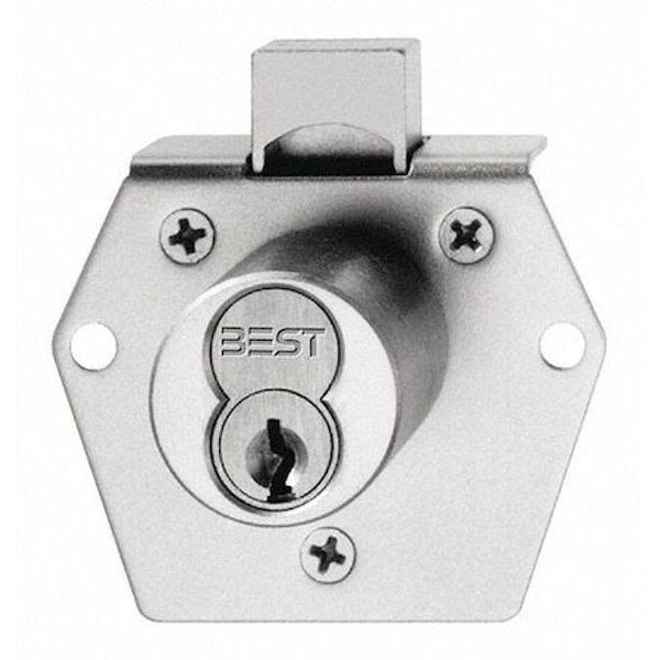 Best 5L7rd2626a450 Deadbolt Cabinet Lock, Satin Chrome, Mounting Hole Dia.