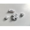 GBC Game Boy Color Replacement Button Set Solid White,Rubber  pad & Sticker  