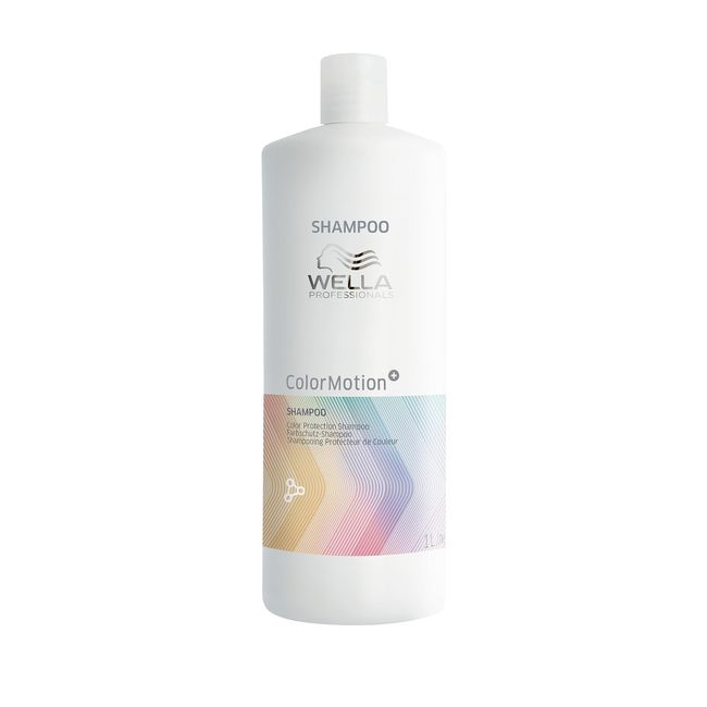 Wella Professionals ColorMotion+ Farbschutz-Shampoo – professionelle Haarpflege für gefärbtes Haar – Tiefenreinigungsshampoo mit WellaPlex Strukturfestiger für mehr Glanz und Widerstandskraft – 1 L