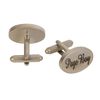 Page Boy PageBoy Silver Oval Wedding Cufflinks & Presentation Gift Box