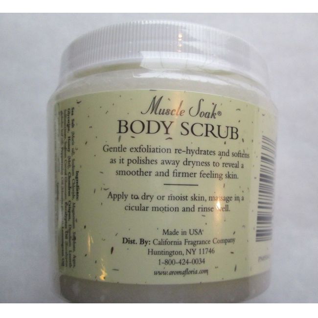 AROMAFLORIA AROMATHERAPY MUSCLE SOAK BODY SCRUB EXFOLIATES PEPPERMINT FREE SHIP