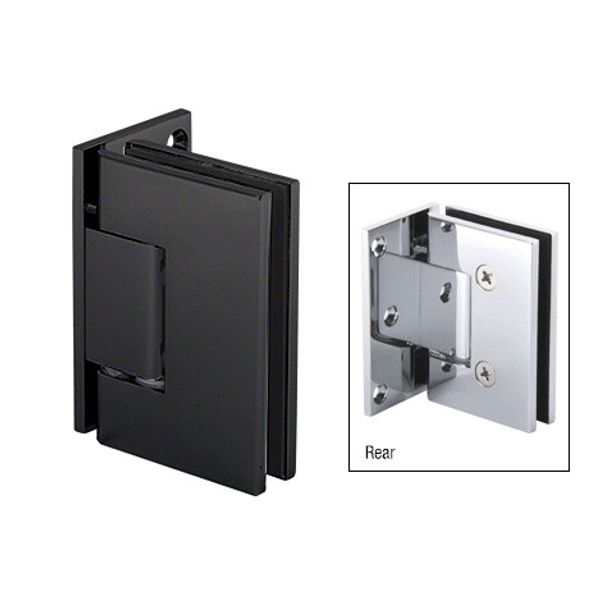 CRL MEL044MBL Matte Black Melbourne Wall Mount Offset Back Plate Hinge