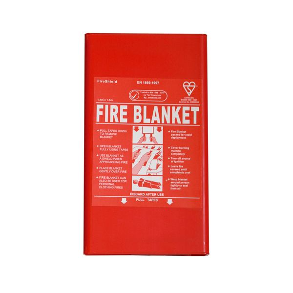 1m x 1m Hard Case Fire Blanket (Kitemarked)