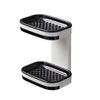 1‑Piece Wall‑Mounted Double Layer Soap Dish – Shower Holder with Drain Tray