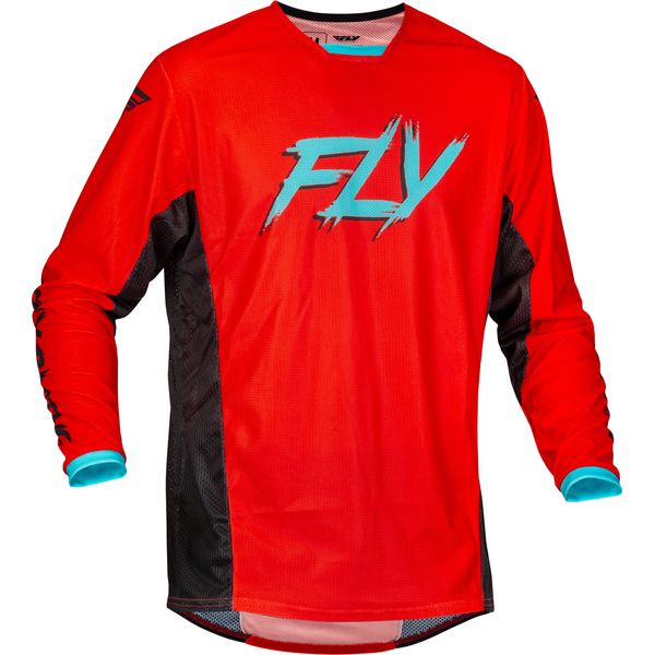 Fly Racing Kinetic Mesh Rave Jersey Red/Black/Mint Lg