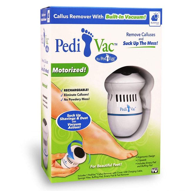 Ped Egg Pedi Vac Callus Remover with Built-In Vacuum