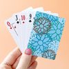 CafePress Flower Pattern Turquoise Blue Standard Size Playing Cards