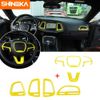 Steering Wheel+Console Air Condition Vent Cover Trim for Challenger 2015+ Yellow