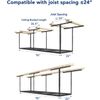 2X8 Garage Storage Rack, Adjustable Overhead Storage Organization System, Heavy 