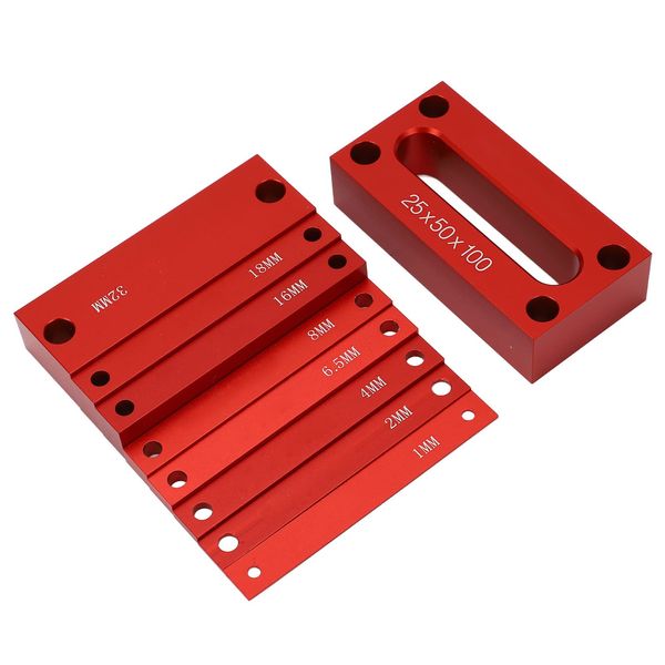 9PCS Aluminum Alloy Height Gauge Blocks Quick Accurate Setup Bars for Milling Machine Table Saw