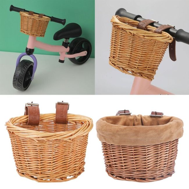 detachable wicker bike basket
