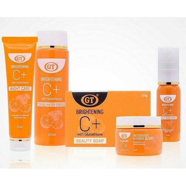 5 GT Body Skin White Brightening Whitening C+ Glutathione Face Cream Soap SPF70