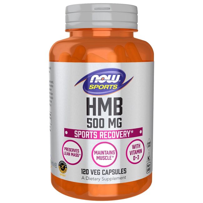 NOW Sports Nutrition, HMB (?-Hydroxy ?-Methylbutyrate) 500 mg, 120 Veg Capsules