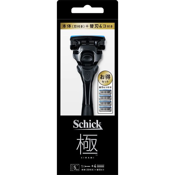 Schick Extreme KIWAMI Combo Pack (Holder with Blade + 4 Replacement Blades)) Kiwami 5 Blade