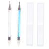 2 Pcs Double-End Crystal Nail Rhinestone Picker Nail Art Gem Pick Up Tool Self Adhesive Dotting Pen Manicure Tools with Case